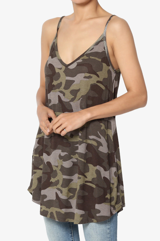 Chelsea Camo Scoop & V Neck Camisole Top