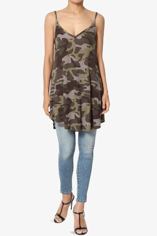 Chelsea Camo Scoop & V Neck Camisole Top