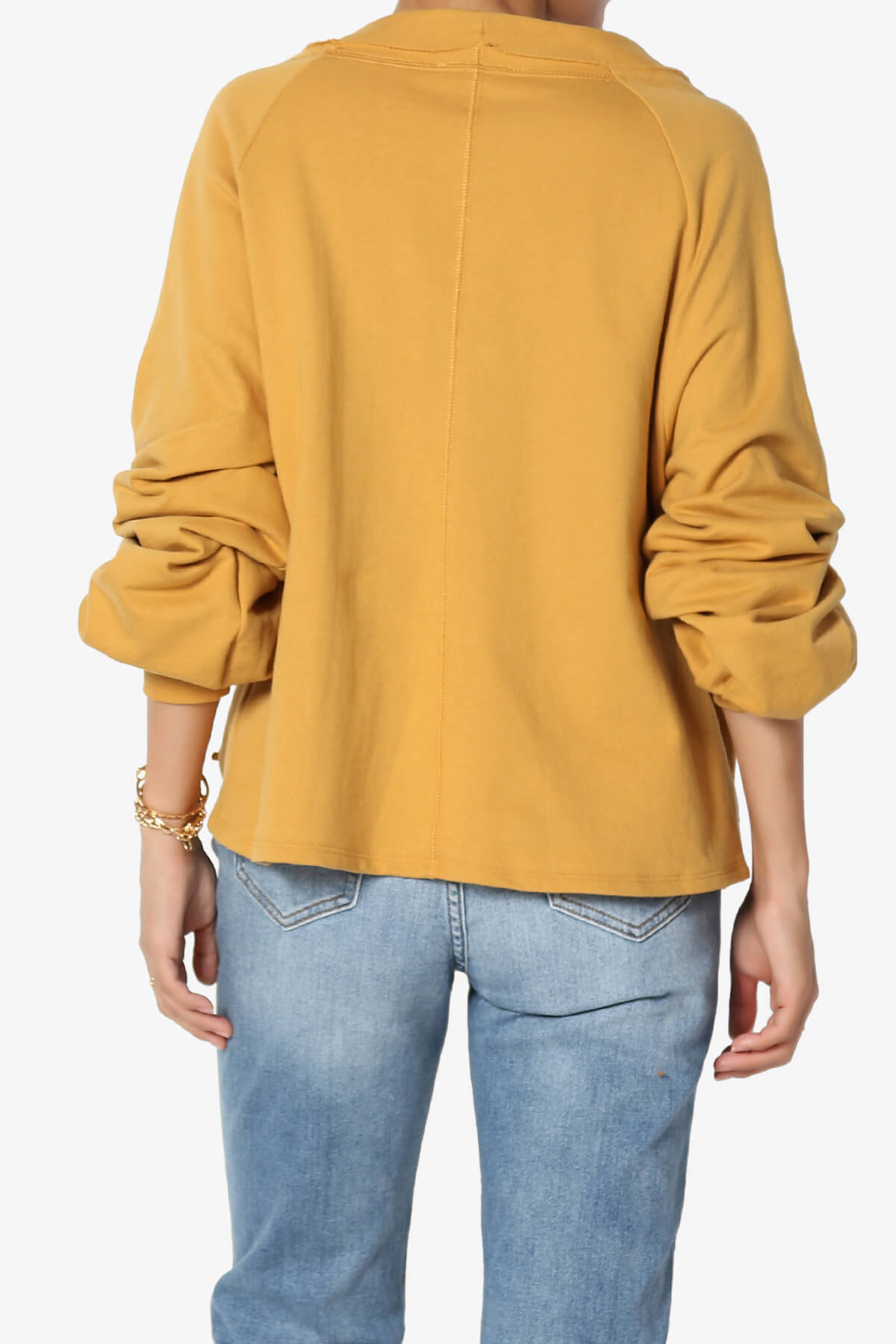 Embark Barrel Long Sleeve Terry Cardigan GOLDEN MUSTARD_2