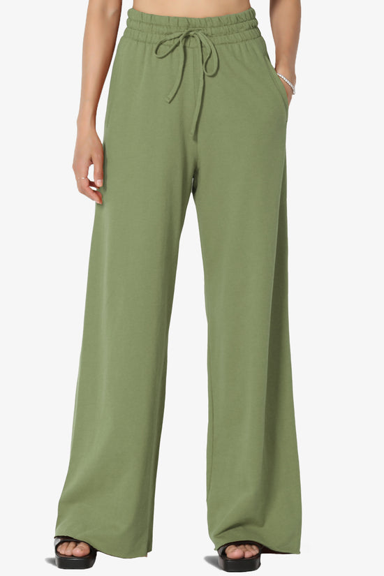 Nia Cotton Terry Wide Leg Track Pants PLUS