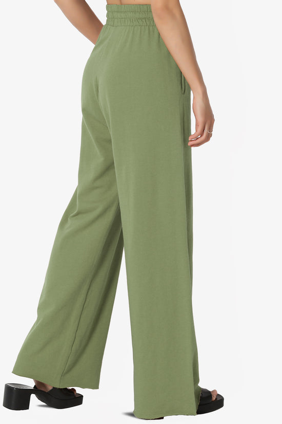 Nia Cotton Terry Wide Leg Track Pants PLUS