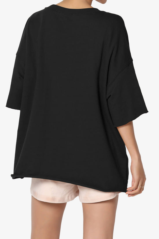 Danube Drop Shoulder Cotton Top BLACK_2