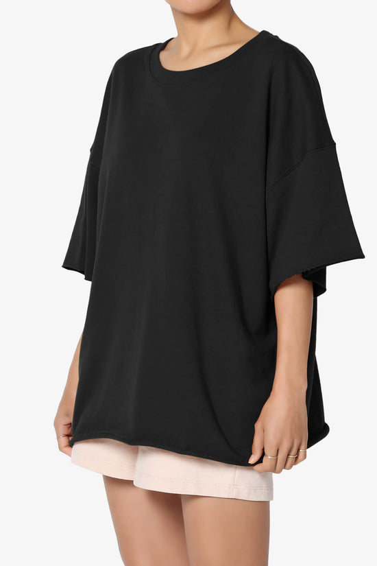 Danube Drop Shoulder Cotton Top BLACK_3
