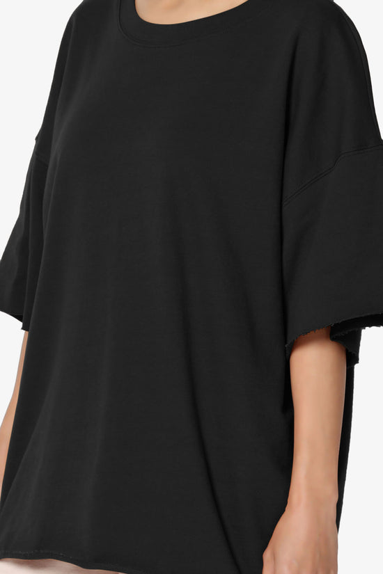 Danube Drop Shoulder Cotton Top BLACK_5