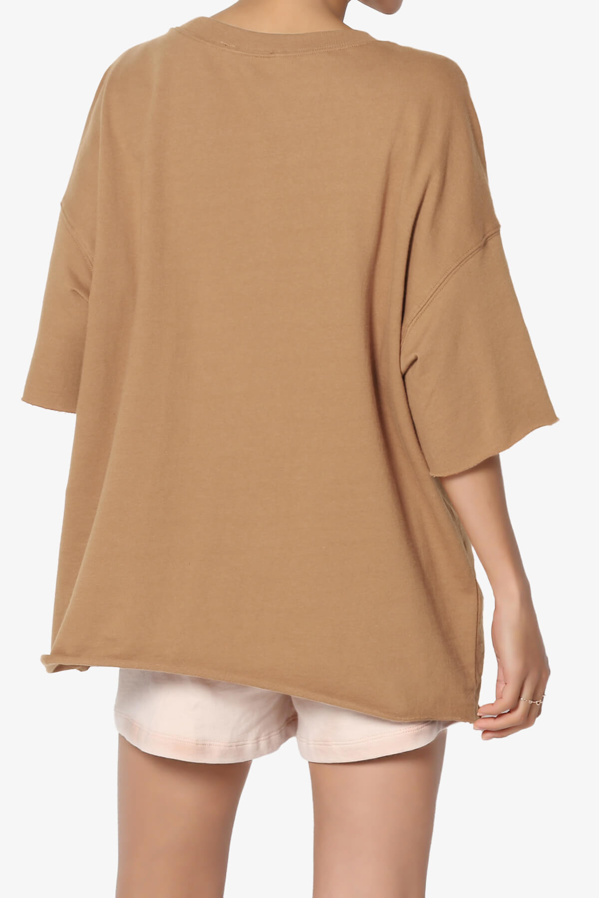 Danube Drop Shoulder Cotton Top DEEP CAMEL_2