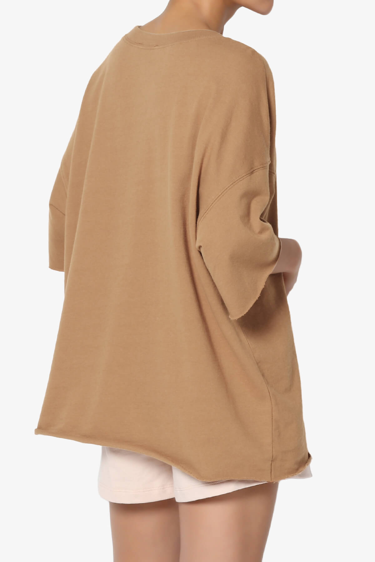 Danube Drop Shoulder Cotton Top DEEP CAMEL_4