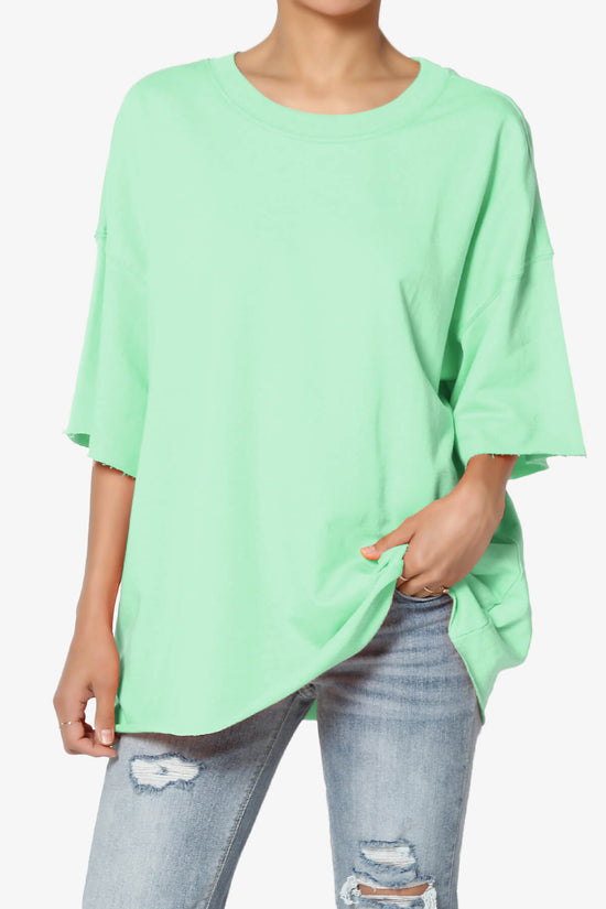 Danube Drop Shoulder Cotton Top GREEN MINT_1
