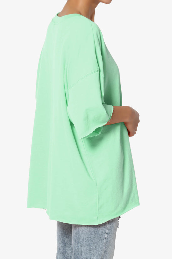Danube Drop Shoulder Cotton Top GREEN MINT_4
