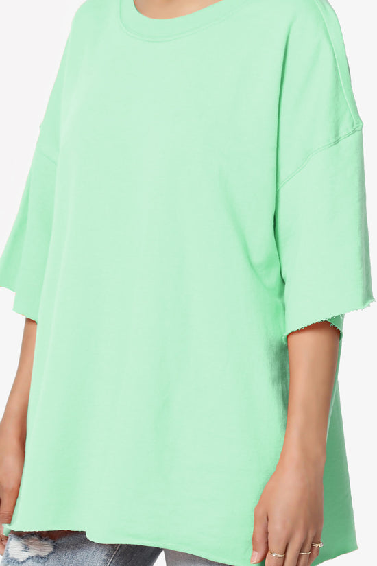Danube Drop Shoulder Cotton Top GREEN MINT_5
