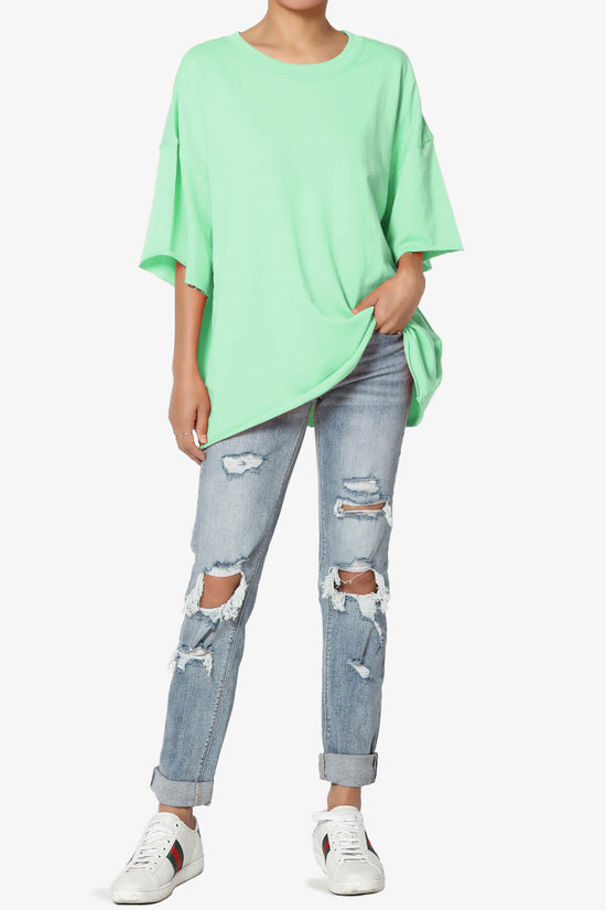 Danube Drop Shoulder Cotton Top GREEN MINT_6