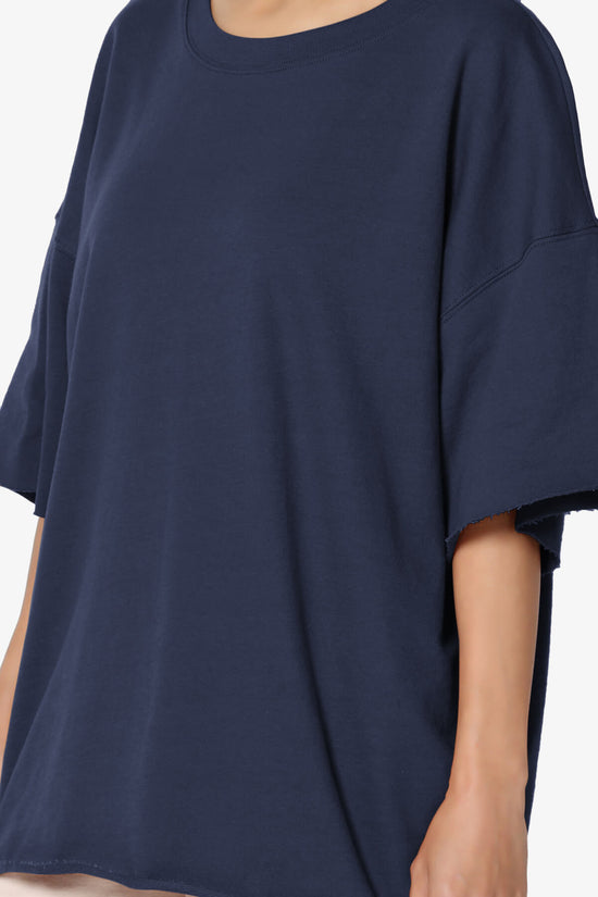 Danube Drop Shoulder Cotton Top NAVY_5
