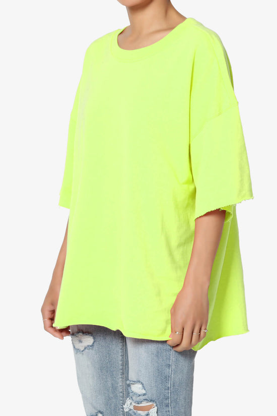 Danube Drop Shoulder Cotton Top NEON GREEN_3