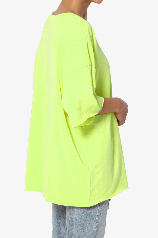 Danube Drop Shoulder Cotton Top NEON GREEN_4