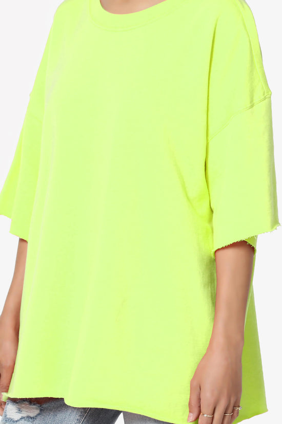 Danube Drop Shoulder Cotton Top NEON GREEN_5