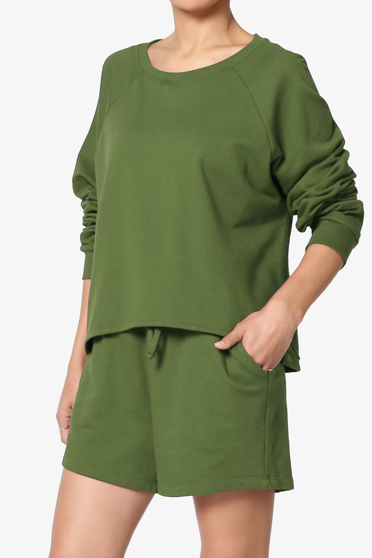 Crusade French Terry Oversized Crop Top & Shorts SET PLUS