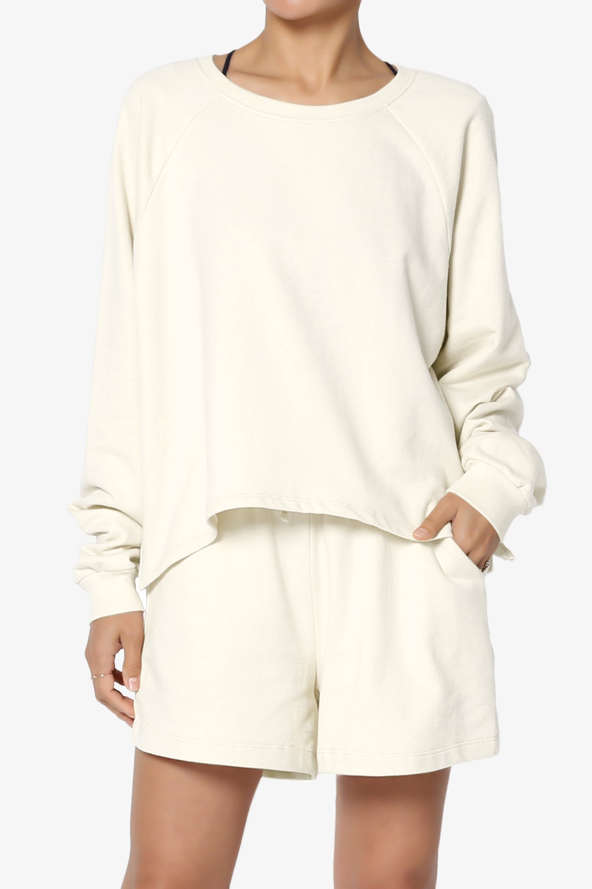 Crusade French Terry Oversized Crop Top & Shorts SET