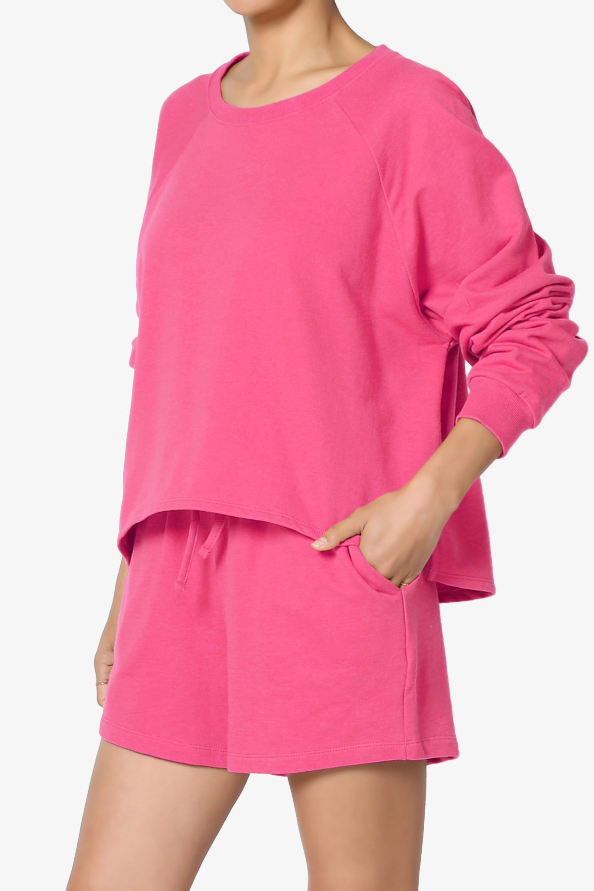 Crusade French Terry Oversized Crop Top & Shorts SET PLUS