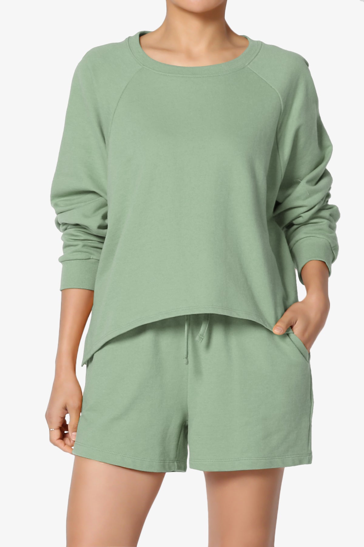 Crusade French Terry Oversized Crop Top & Shorts SET PLUS