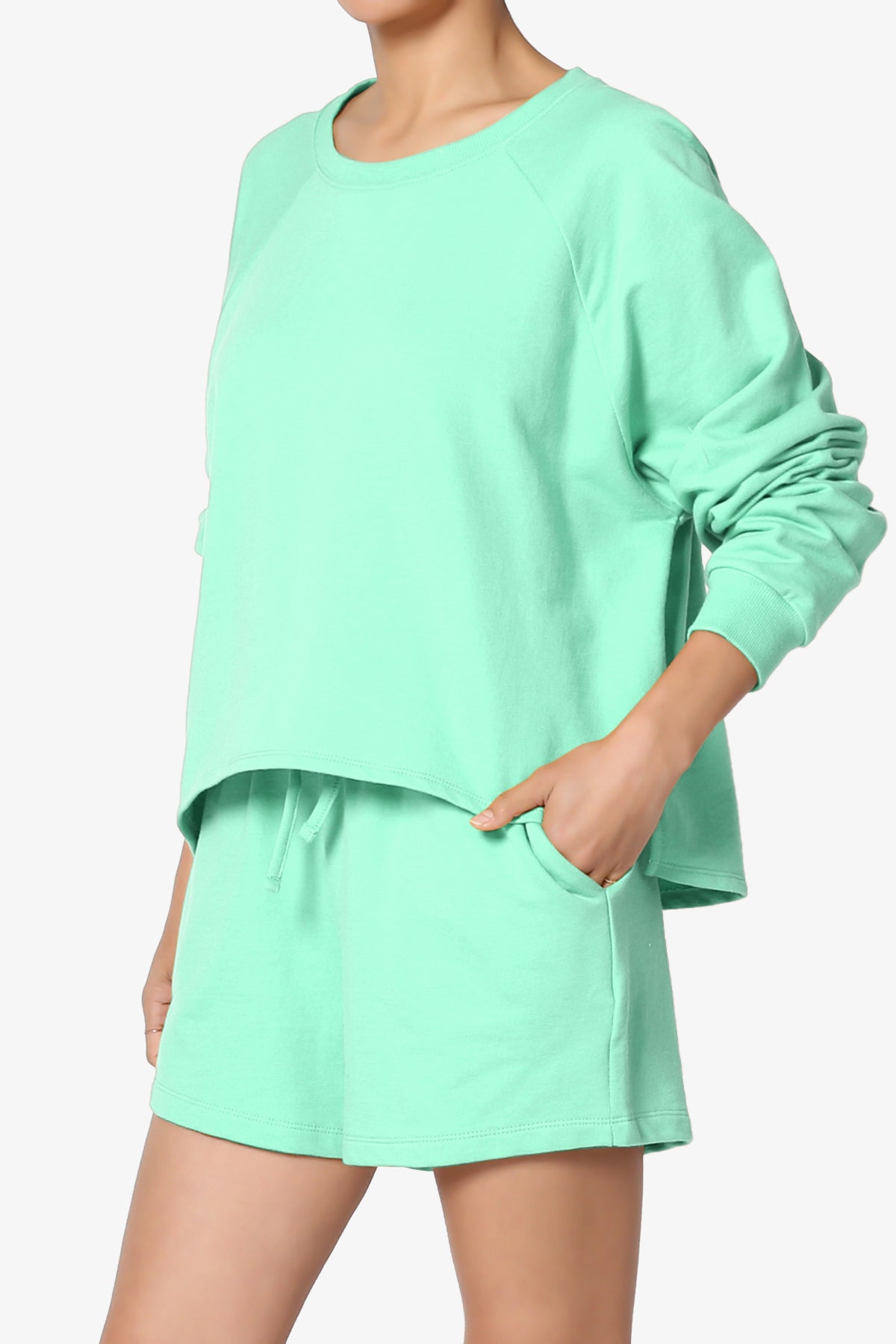 Crusade French Terry Oversized Crop Top & Shorts SET PLUS