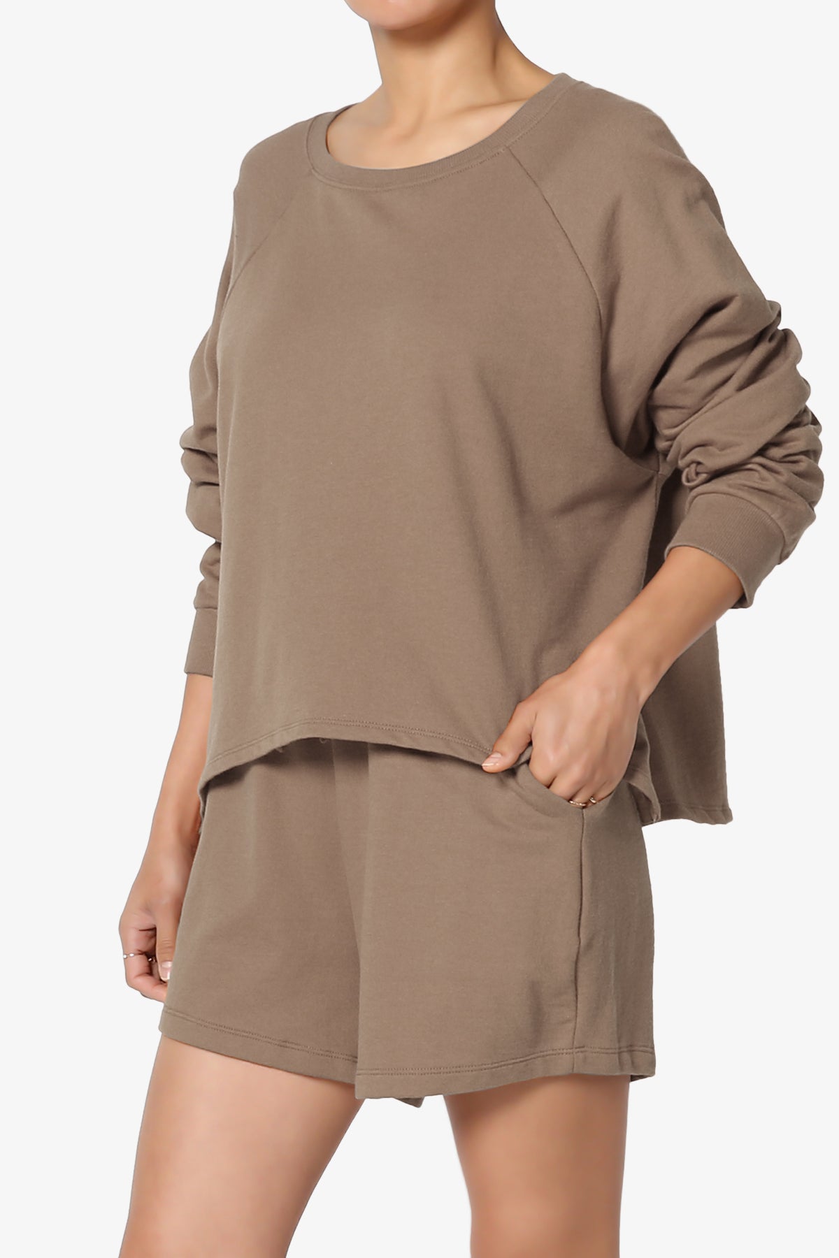 Crusade French Terry Oversized Crop Top & Shorts SET PLUS