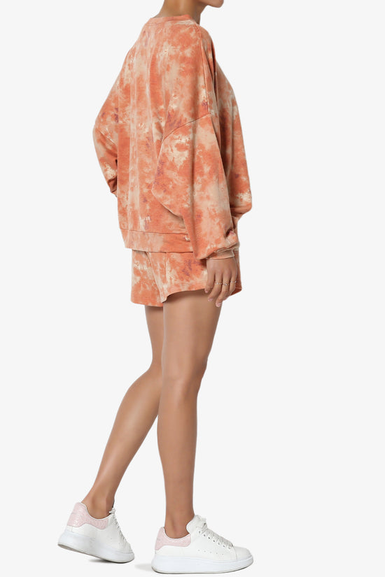 Bettyy Tie Dye French Terry Top & Shorts Set RUST_4