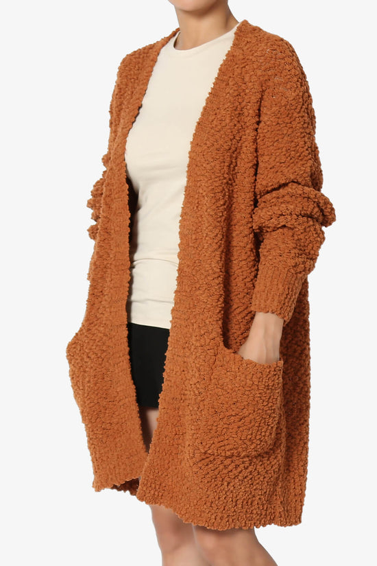 Barry Soft Popcorn Knit Sweater Cardigan ALMOND_3