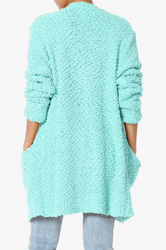 Barry Soft Popcorn Knit Sweater Cardigan BLUE MINT_2