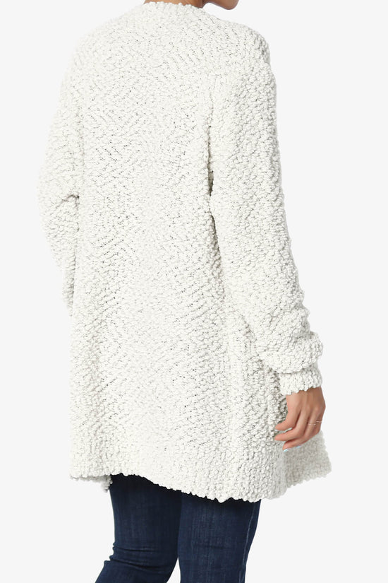 Barry Soft Popcorn Knit Sweater Cardigan BONE_4