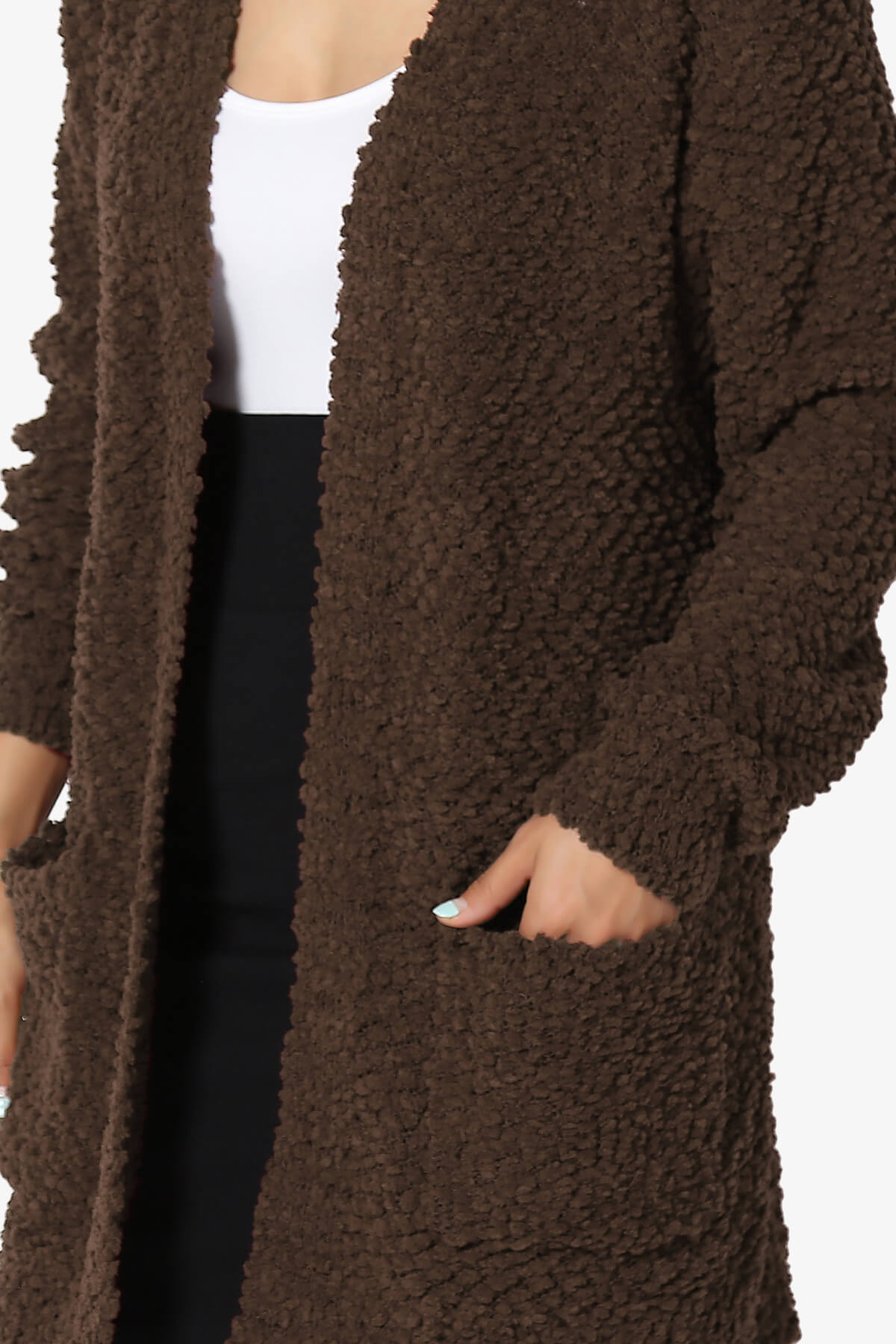 Barry Soft Popcorn Knit Sweater Cardigan BROWN_5