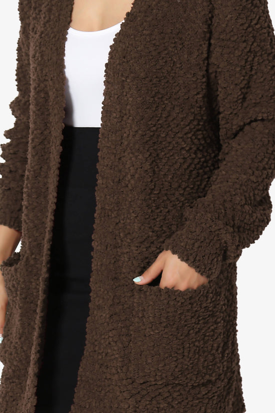 Barry Soft Popcorn Knit Sweater Cardigan BROWN_5