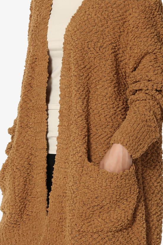 Barry Soft Popcorn Knit Sweater Cardigan COFFEE_5