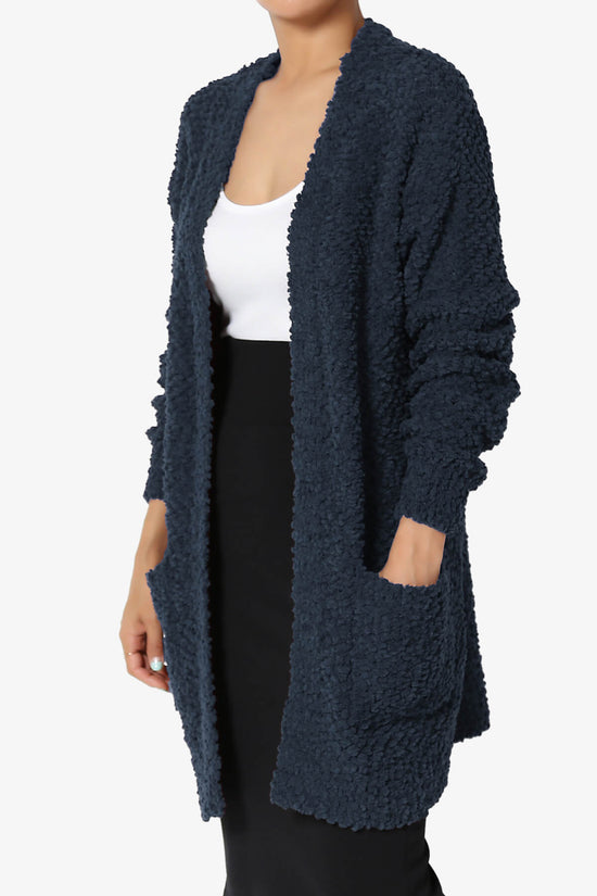 Barry Soft Popcorn Knit Sweater Cardigan DARK NAVY_3
