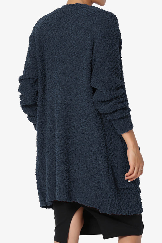 Barry Soft Popcorn Knit Sweater Cardigan DARK NAVY_4