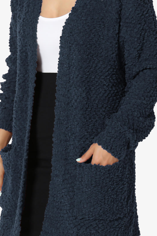 Barry Soft Popcorn Knit Sweater Cardigan DARK NAVY_5