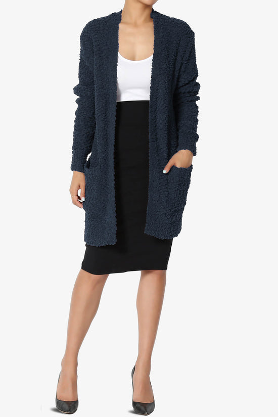 Barry Soft Popcorn Knit Sweater Cardigan DARK NAVY_6