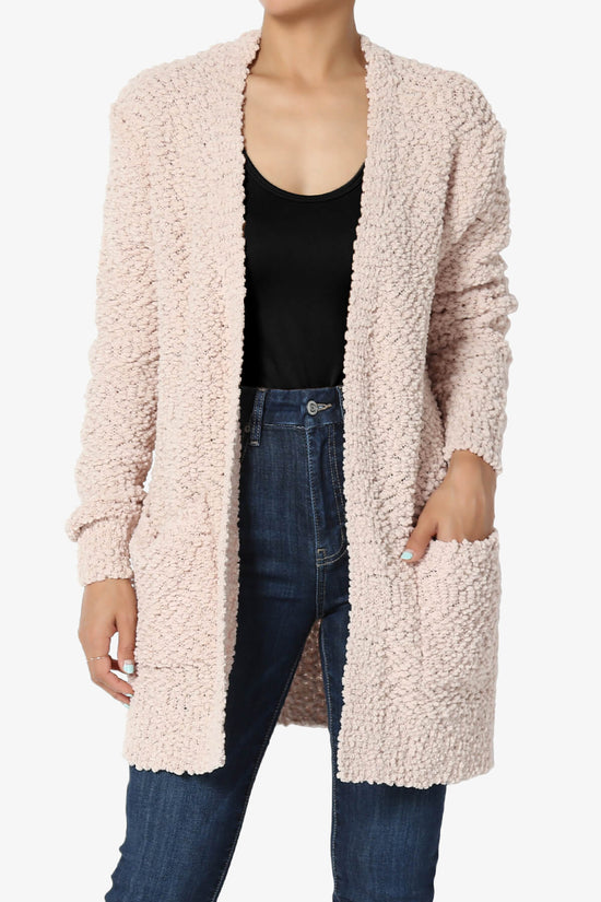 Barry Soft Popcorn Knit Sweater Cardigan DUSTY BLUSH_1