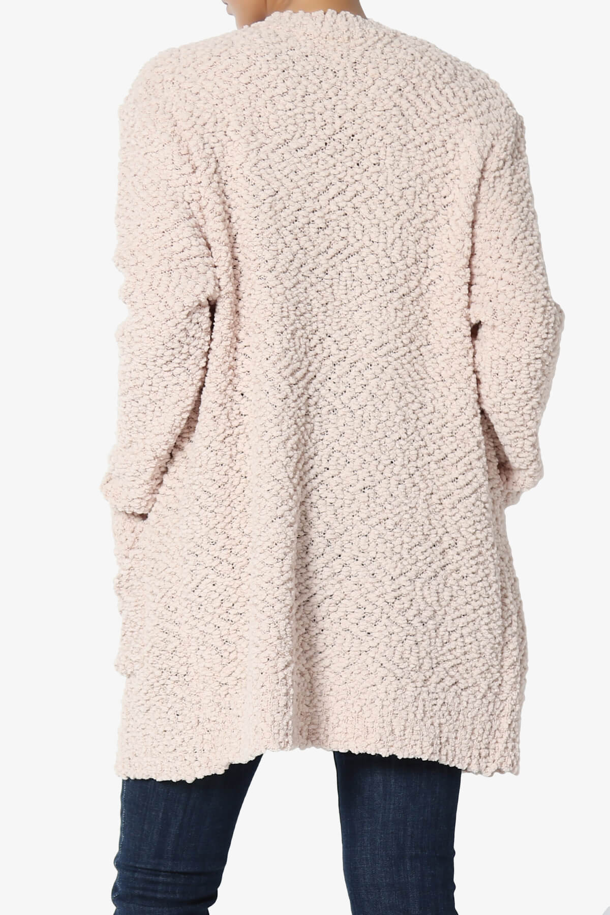 Barry Soft Popcorn Knit Sweater Cardigan DUSTY BLUSH_2