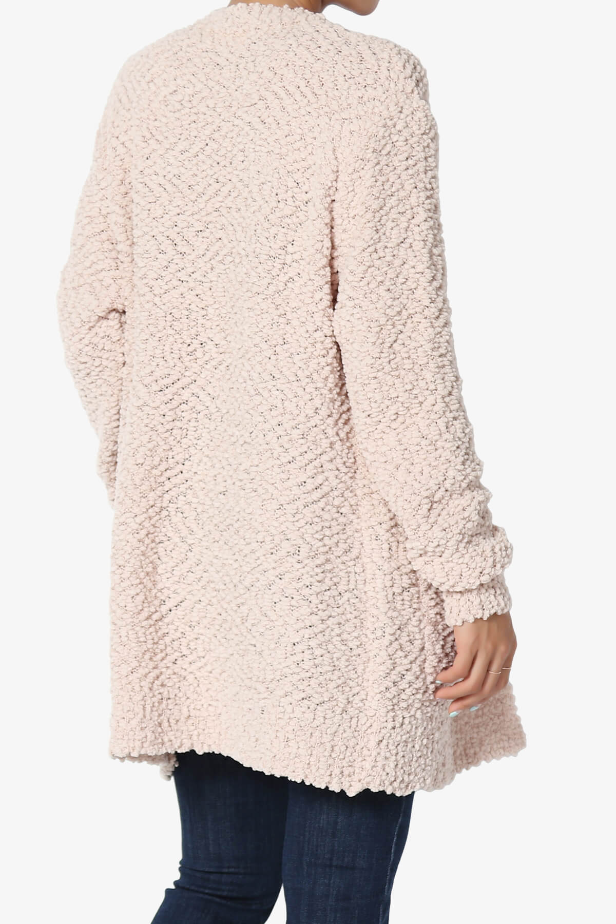 Barry Soft Popcorn Knit Sweater Cardigan DUSTY BLUSH_4