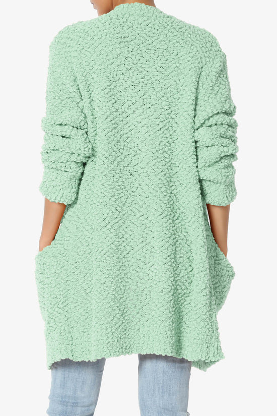 Barry Soft Popcorn Knit Sweater Cardigan DUSTY MINT_2