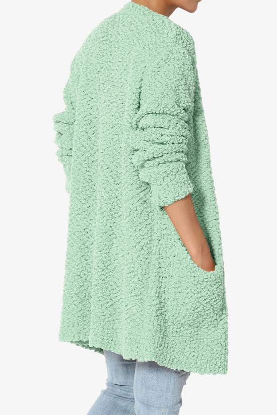 Barry Soft Popcorn Knit Sweater Cardigan DUSTY MINT_4