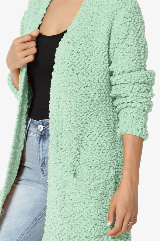 Barry Soft Popcorn Knit Sweater Cardigan DUSTY MINT_5