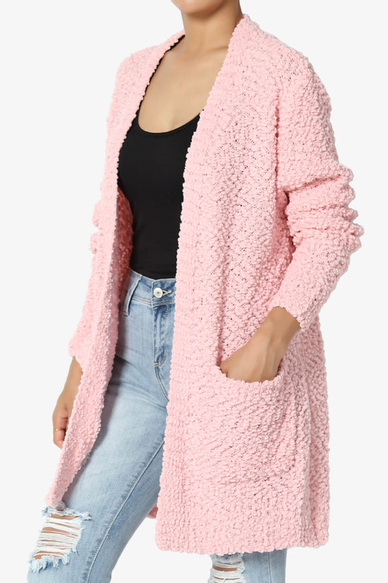Barry Soft Popcorn Knit Sweater Cardigan DUSTY PINK_3