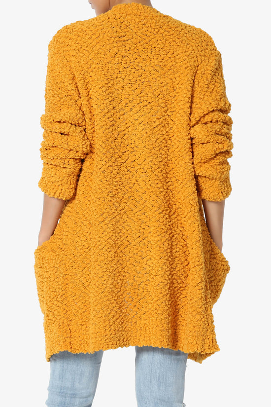 Barry Soft Popcorn Knit Sweater Cardigan GOLDEN MUSTARD_2
