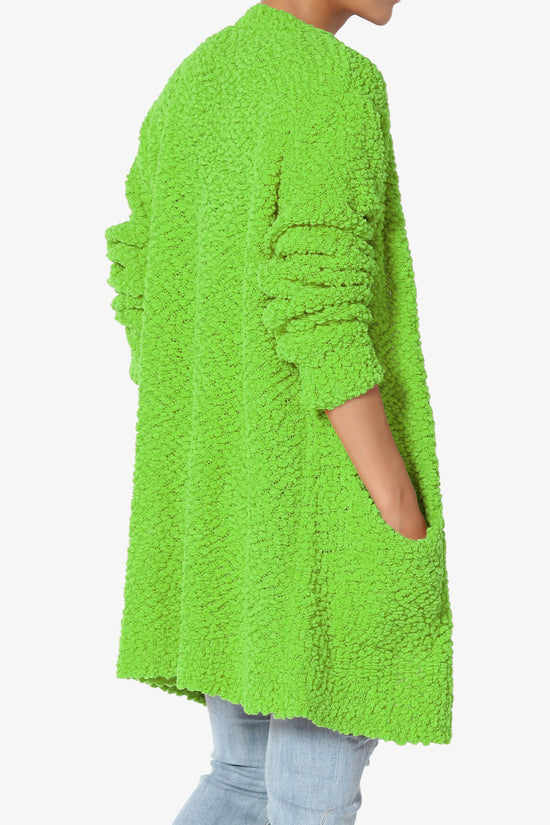Barry Soft Popcorn Knit Sweater Cardigan GREEN_4