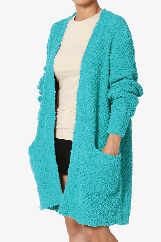 Barry Soft Popcorn Knit Sweater Cardigan ICE BLUE_3