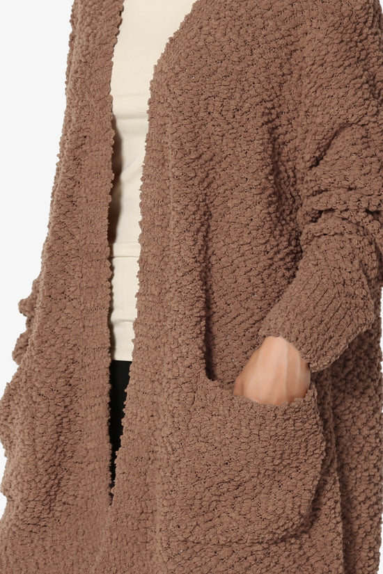 Barry Soft Popcorn Knit Sweater Cardigan LIGHT BROWN_5