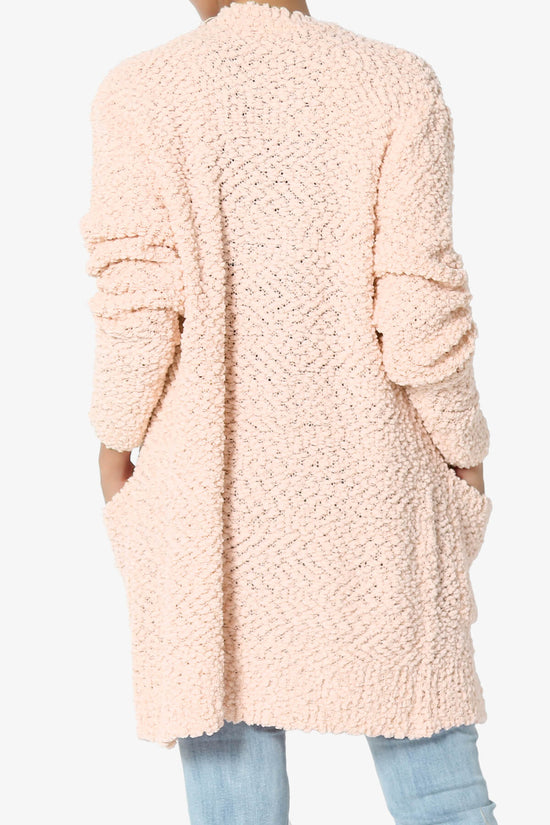 Barry Soft Popcorn Knit Sweater Cardigan LT PEACH_2