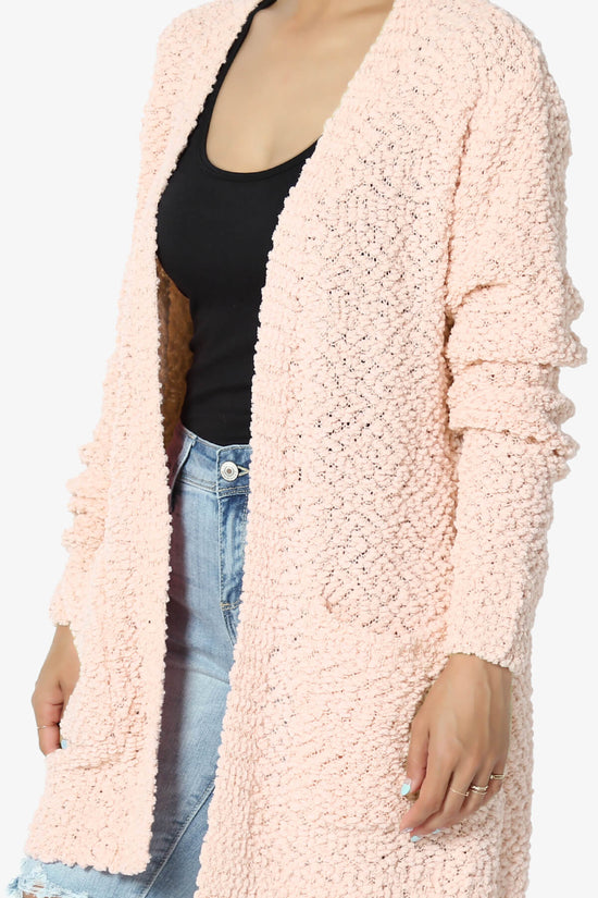 Barry Soft Popcorn Knit Sweater Cardigan LT PEACH_5