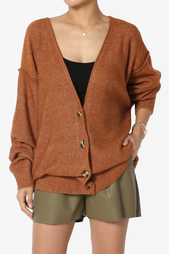 Taryn Loose Melange Knit Cardigan
