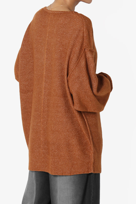 Taryn Loose Melange Knit Cardigan